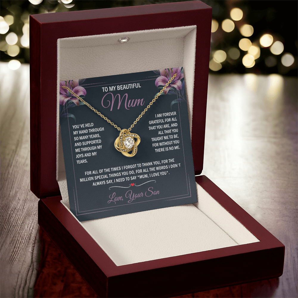 To My Mum - Joy & Tears - Knot Necklace