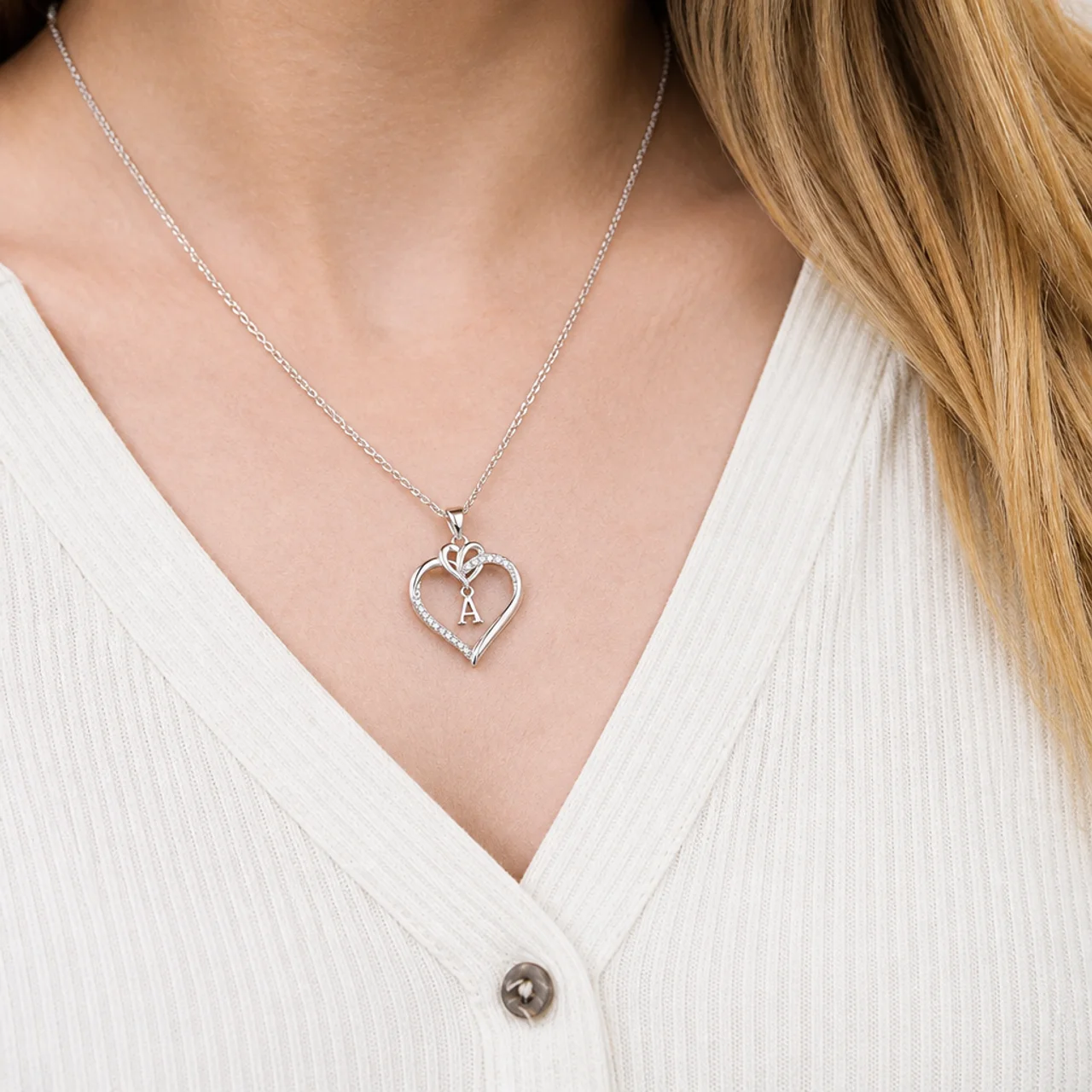 Apology Gift For Her - Heart Initial Necklace for your love