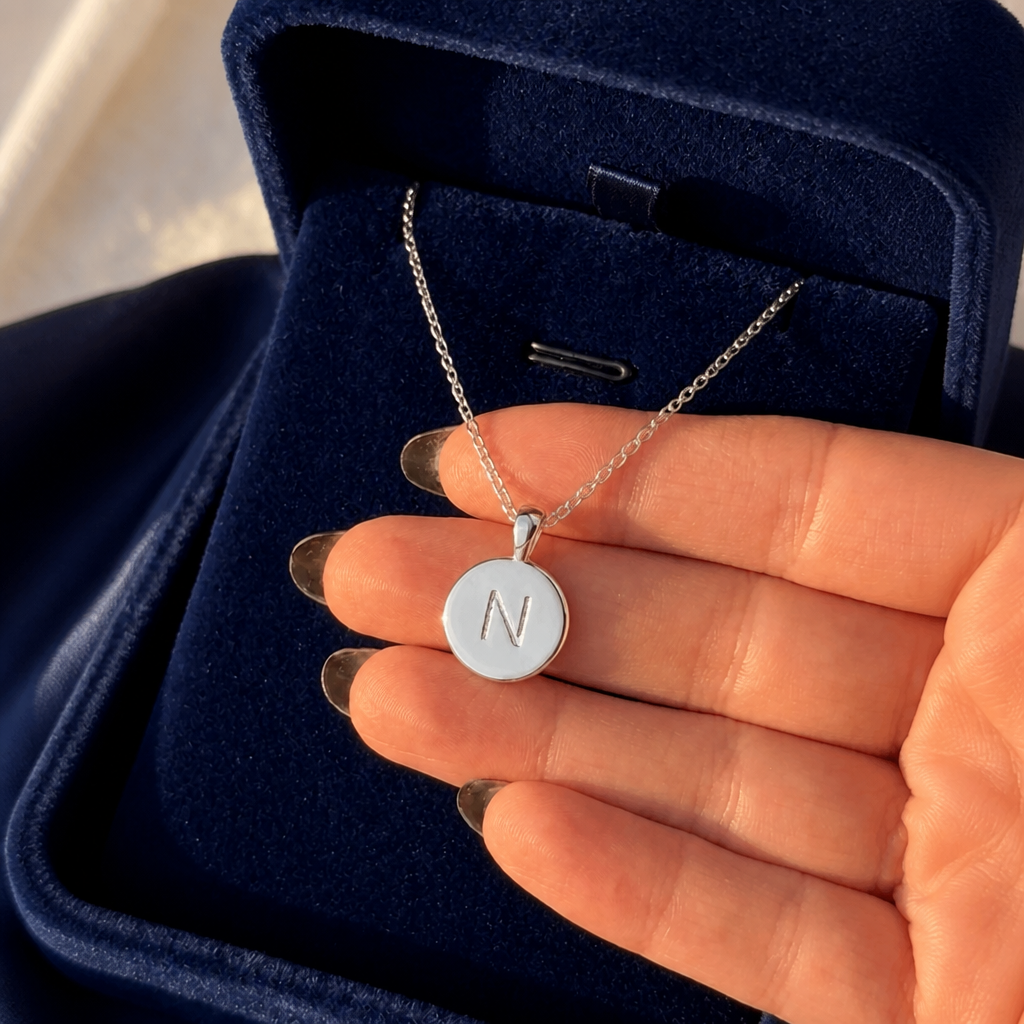 To My Daughter - Name Initial Letter Necklace