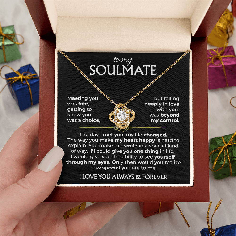 To My Soulmate - Knot Necklace