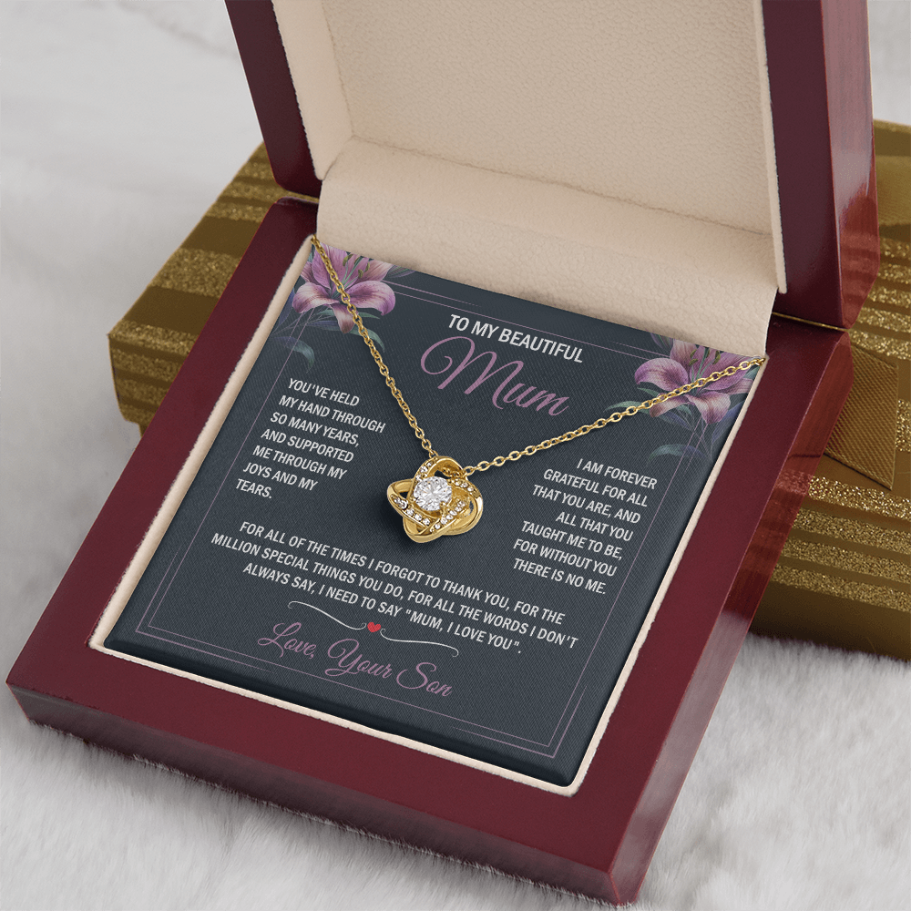 To My Mum - Joy & Tears - Knot Necklace