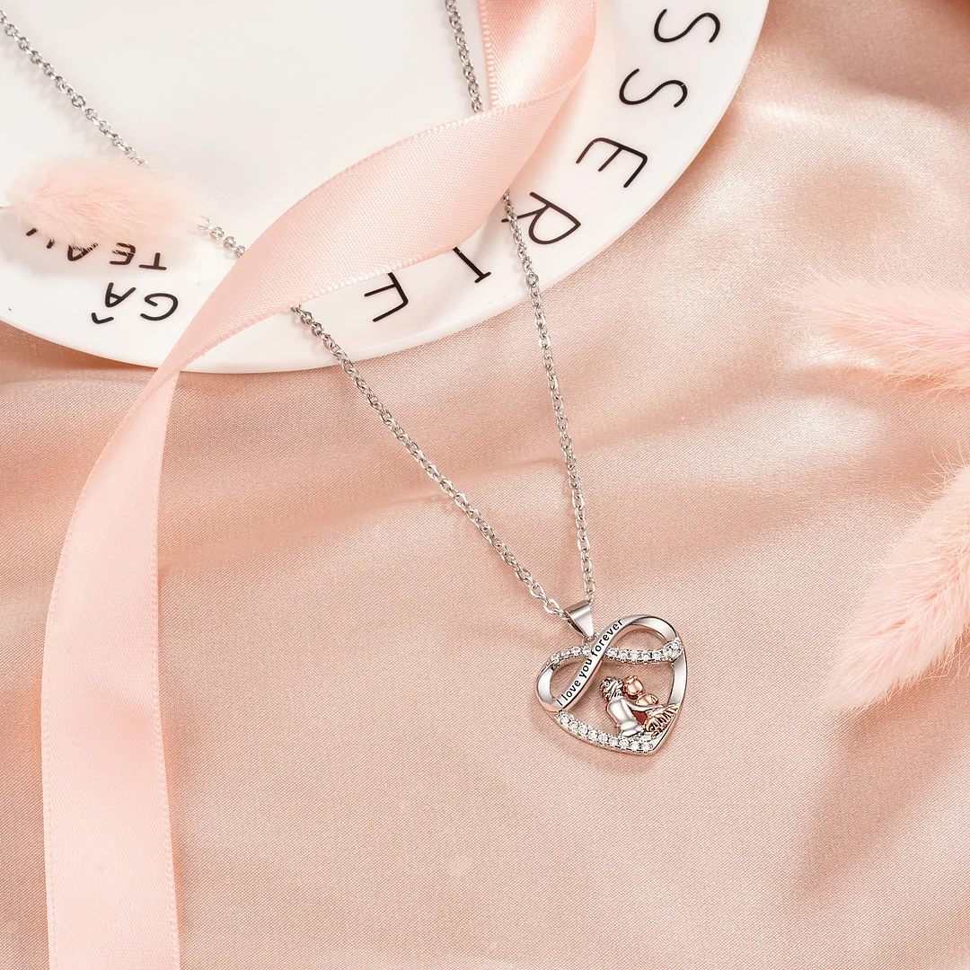 To My Granddaughter - You Will Always Have Me at your Side - Heart Necklace