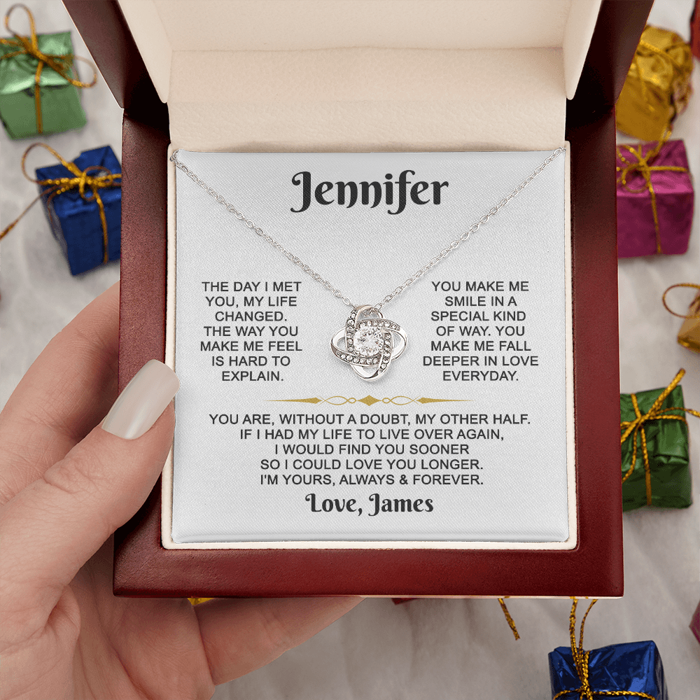 I'm Yours Always & Forever - Customized - Knot Necklace