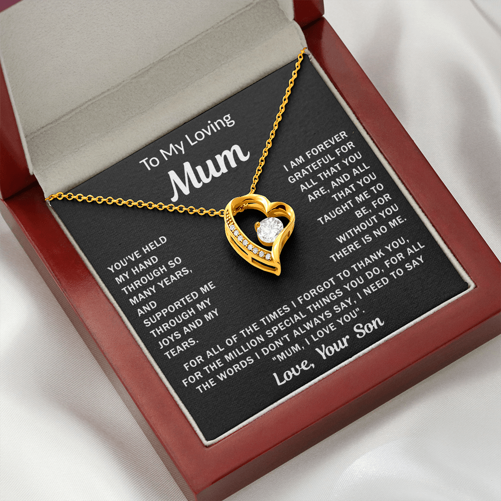 To My Loving Mum - Heart Necklace