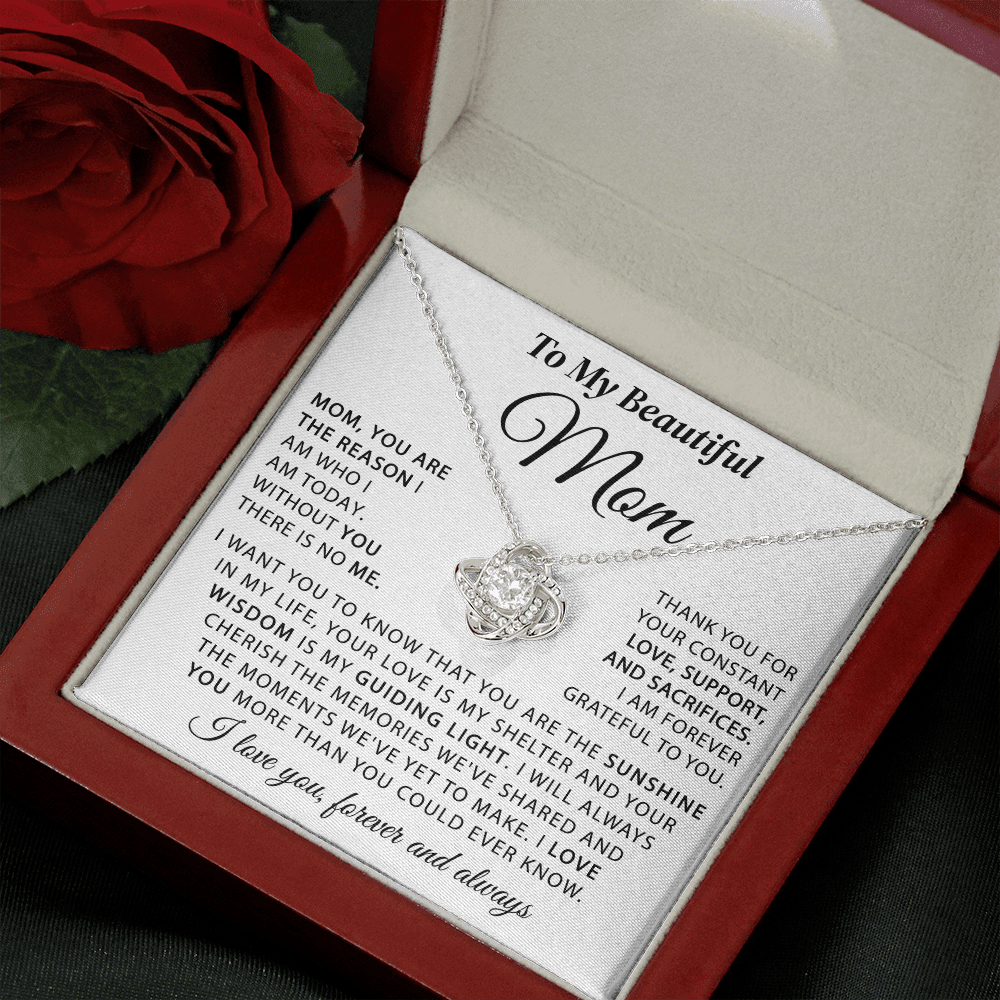 To My Beautiful Mom - The Sunshine in My Life - Knot Necklace