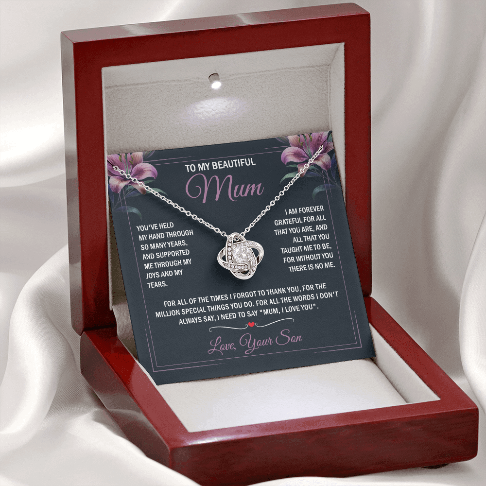 To My Mum - Joy & Tears - Knot Necklace