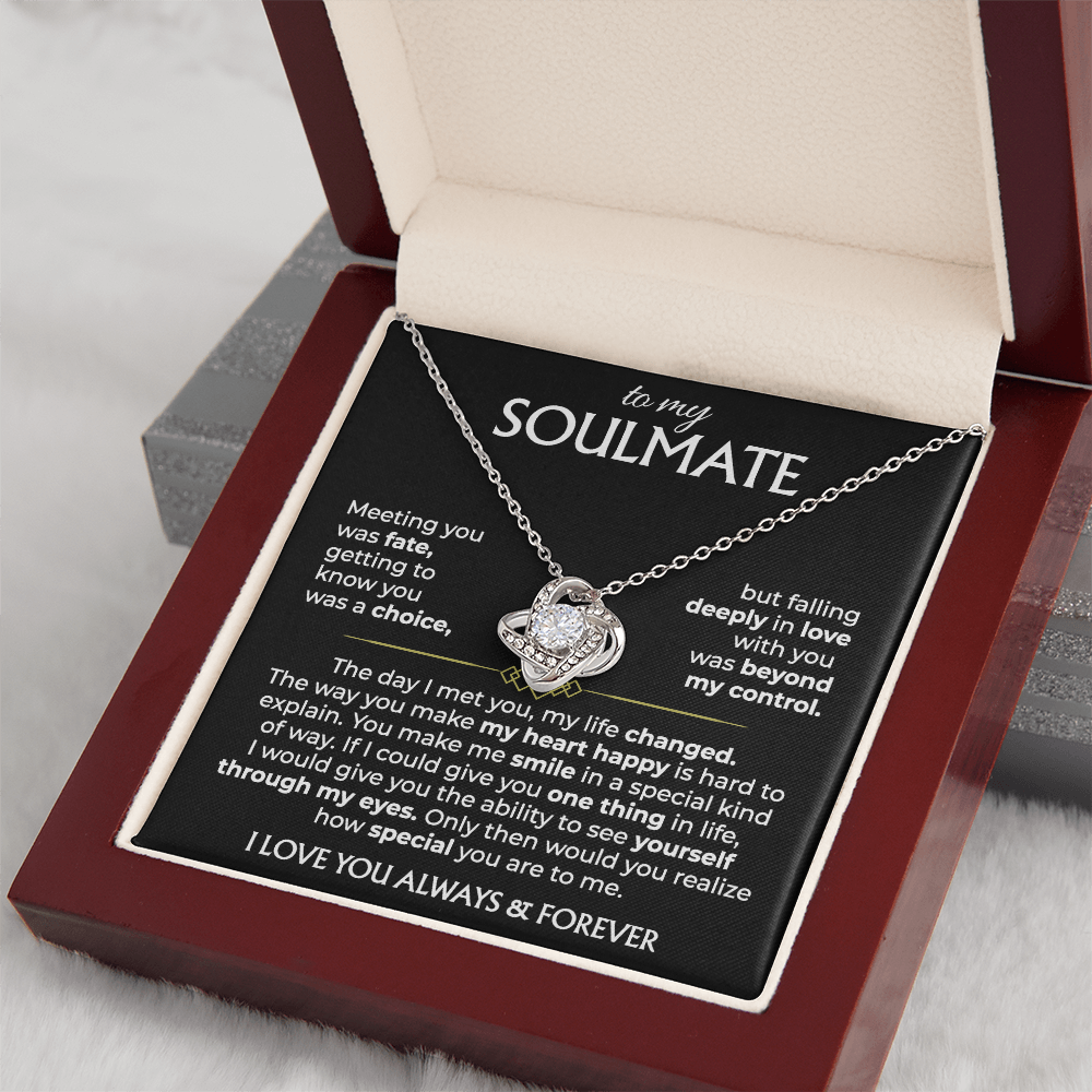 To My Soulmate - Knot Necklace