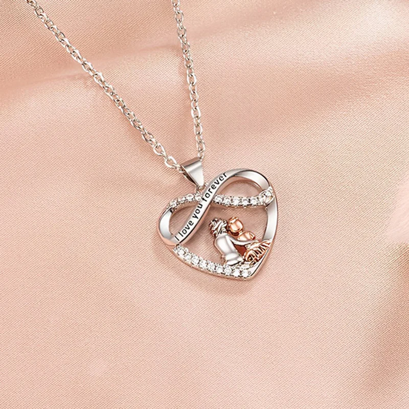 To My Granddaughter - You Will Always Have Me at your Side - Heart Necklace