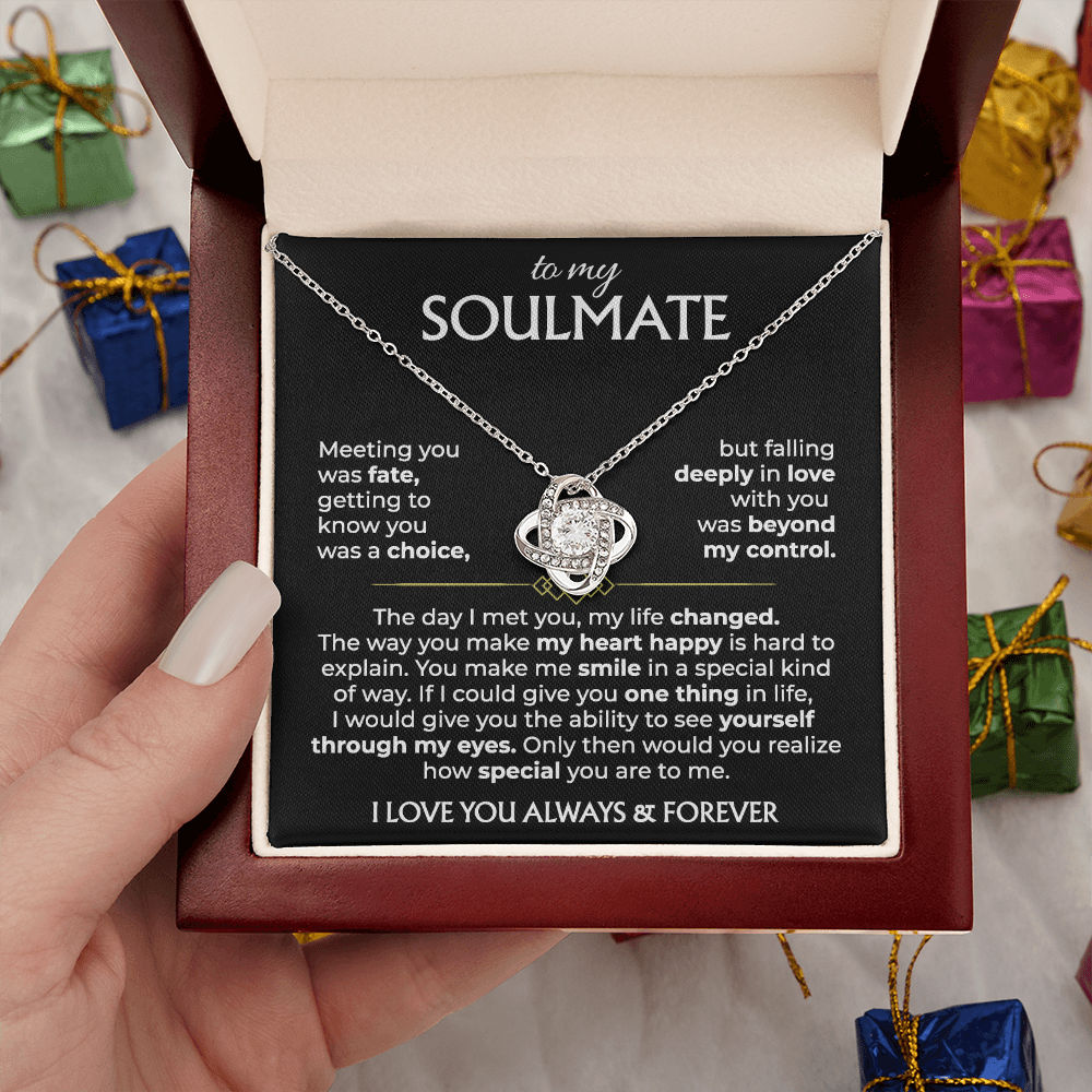 To My Soulmate - Knot Necklace