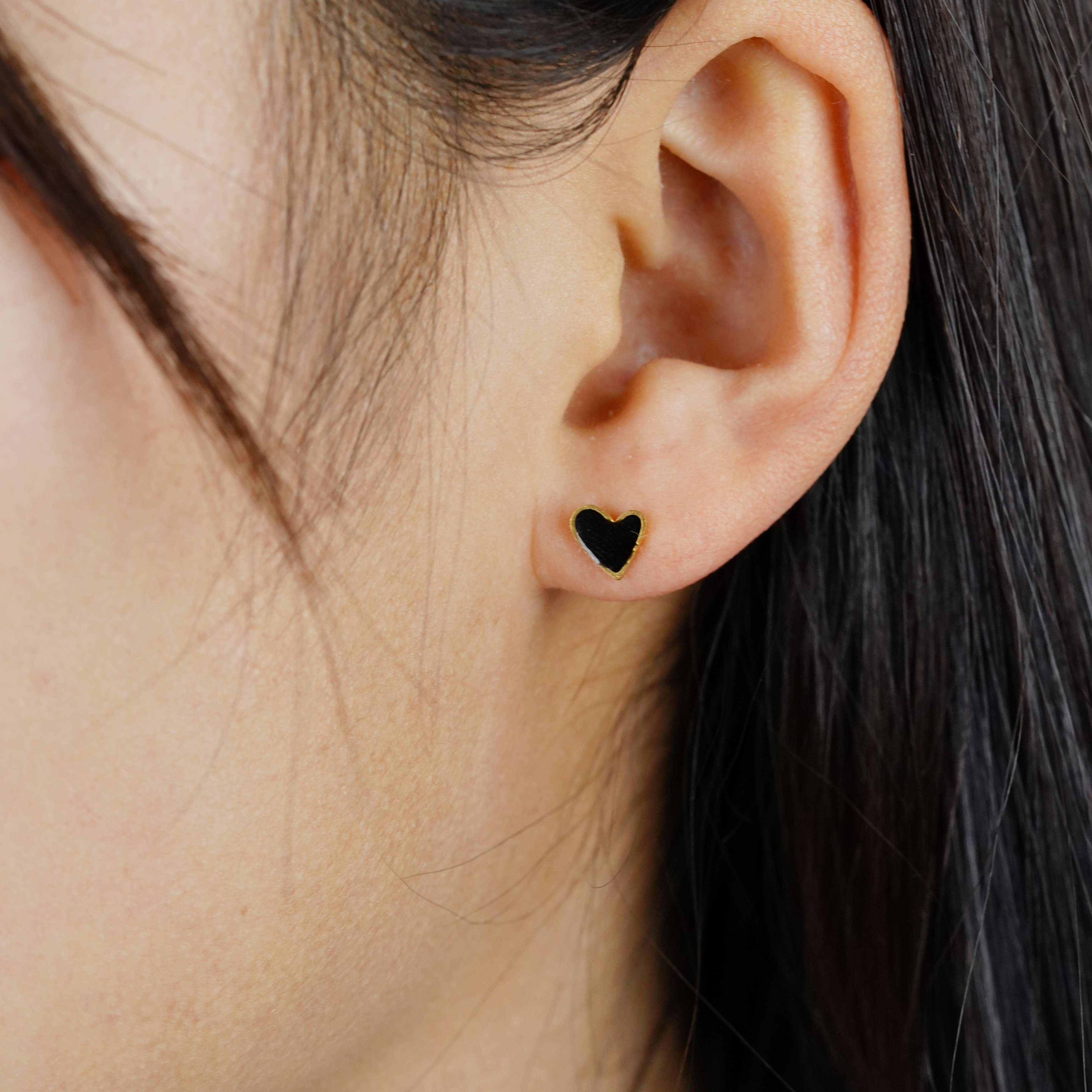 Gold Heart Earrings