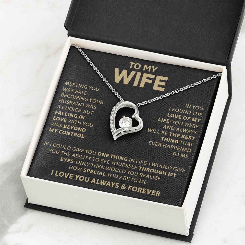 To my Wife - Heart necklace