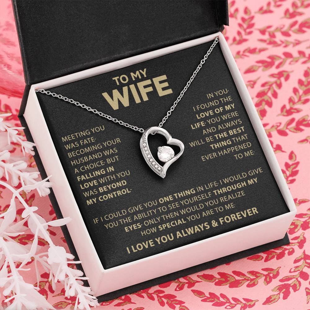 To my Wife - Heart necklace
