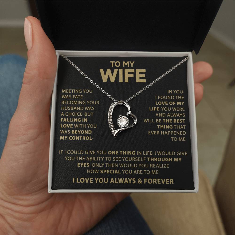 To my Wife - Heart necklace