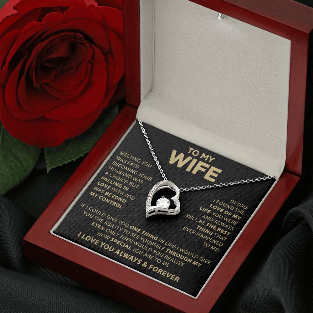 To my Wife - Heart necklace
