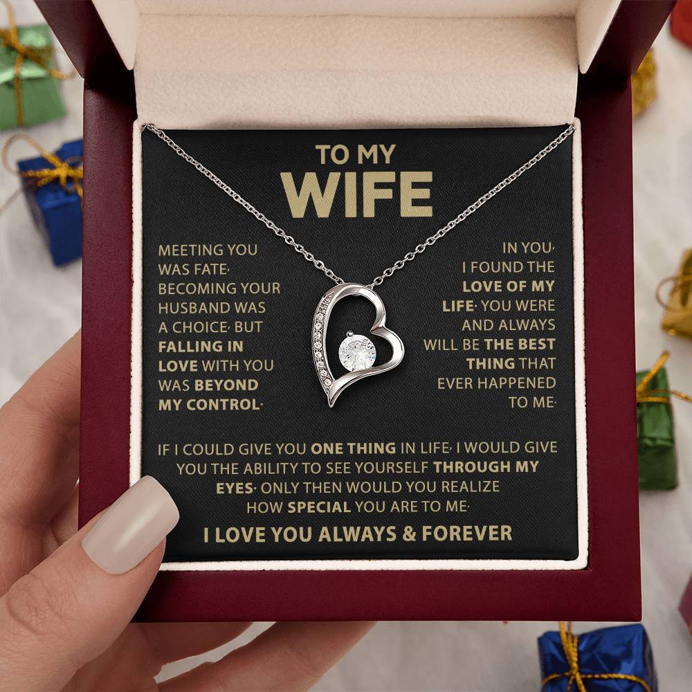 To my Wife - Heart necklace