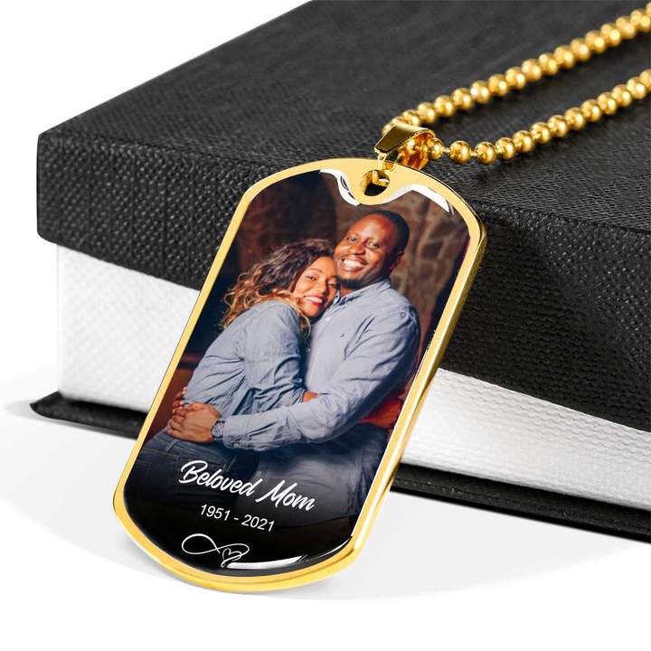 Custom Name Photo Tag Memorial Necklace