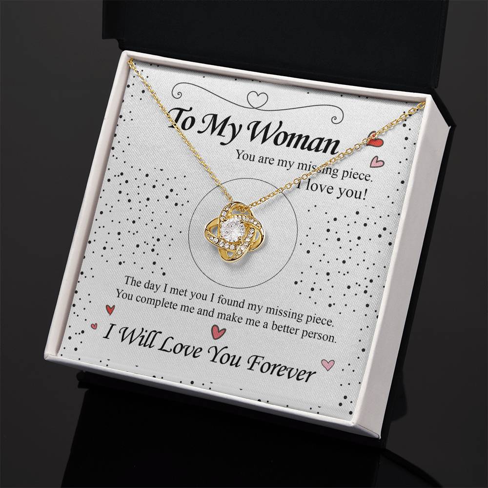 To my Woman - Love Knot Necklace