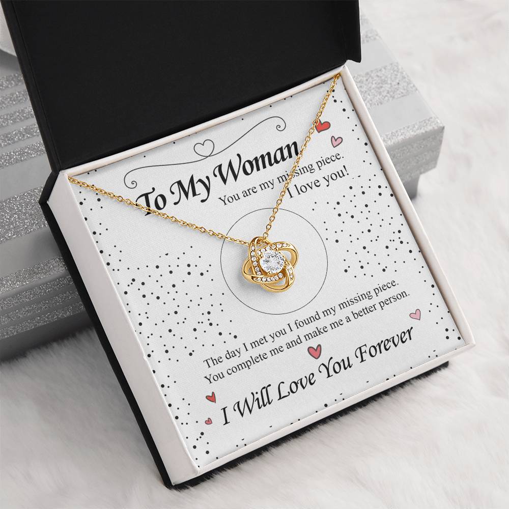 To my Woman - Love Knot Necklace