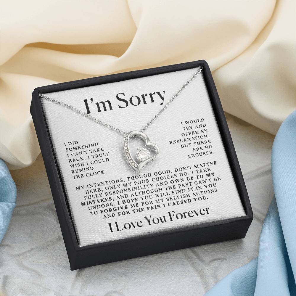 Apology Gift For Her - Heart necklace